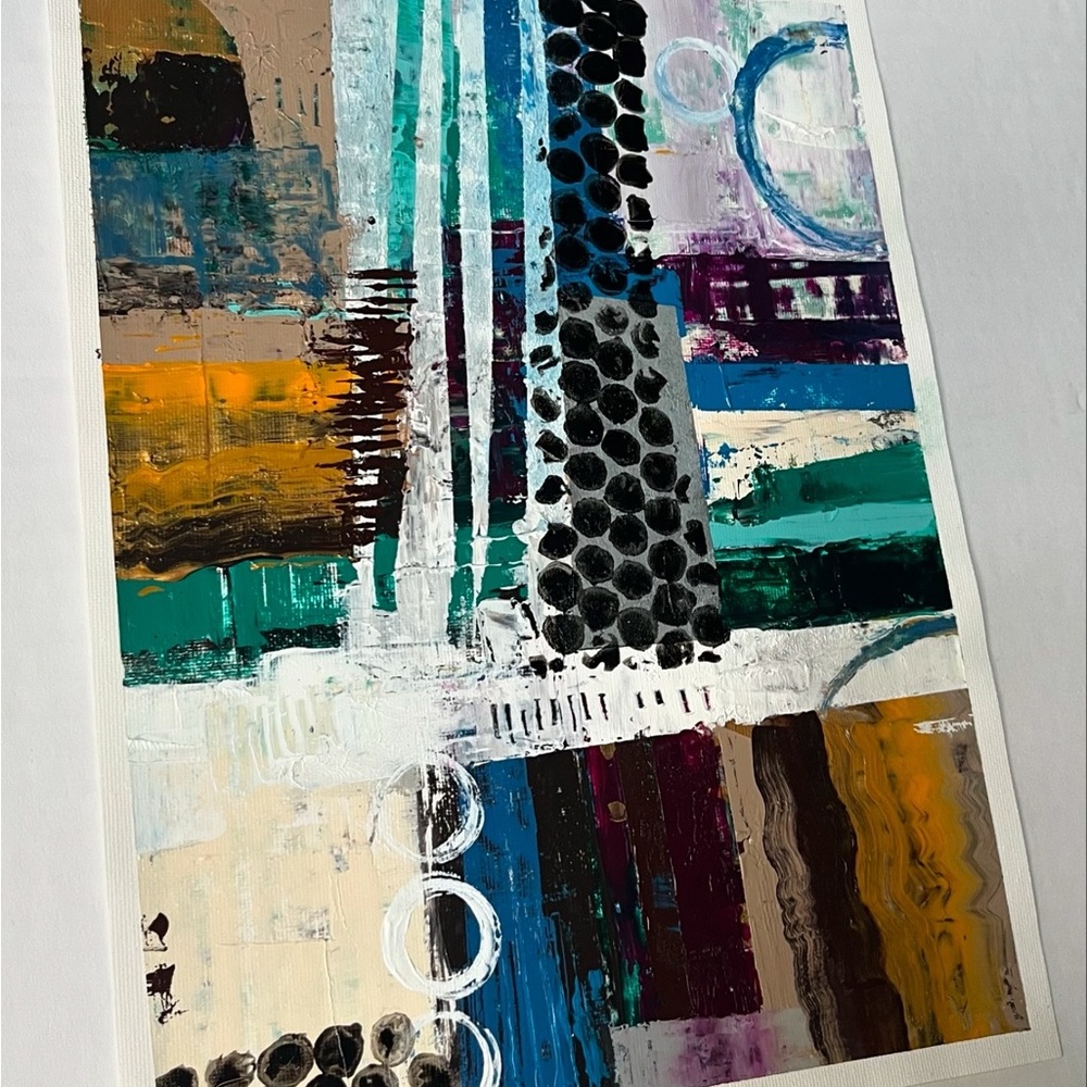 Unframed abstract wall art 9x12 original painting